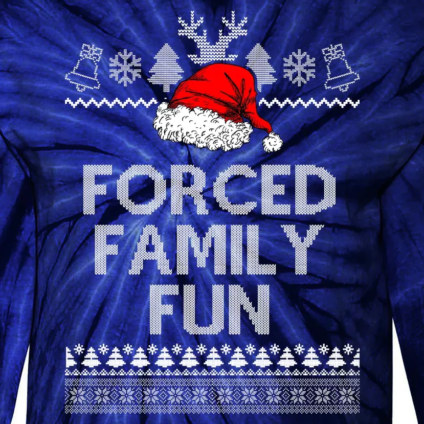 Forced Family Fun Ugly Christmas Tie-Dye Long Sleeve Shirt