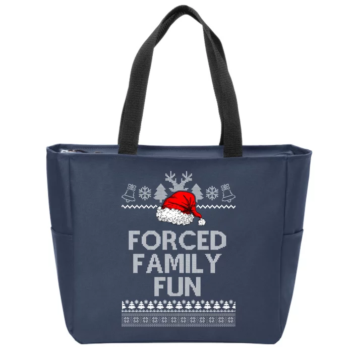 Forced Family Fun Ugly Christmas Zip Tote Bag