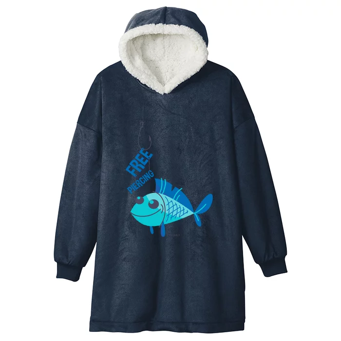 Funny Fish Free Piercing Hooded Wearable Blanket