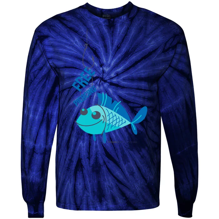 Funny Fish Free Piercing Tie-Dye Long Sleeve Shirt