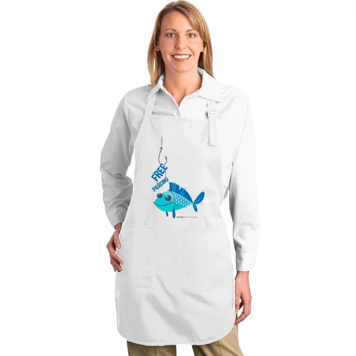 Funny Fish Free Piercing Full-Length Apron With Pocket