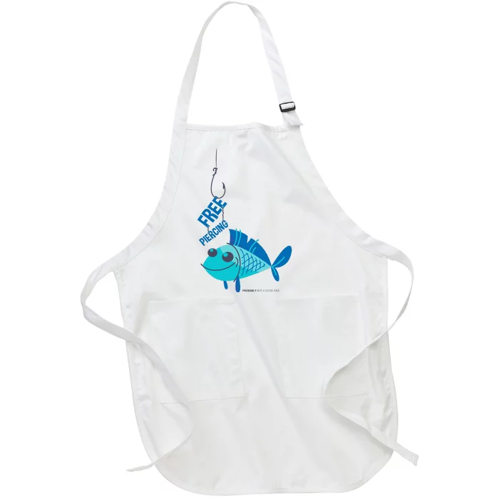 Funny Fish Free Piercing Full-Length Apron With Pocket