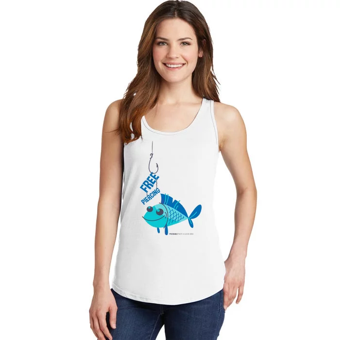 Funny Fish Free Piercing Ladies Essential Tank