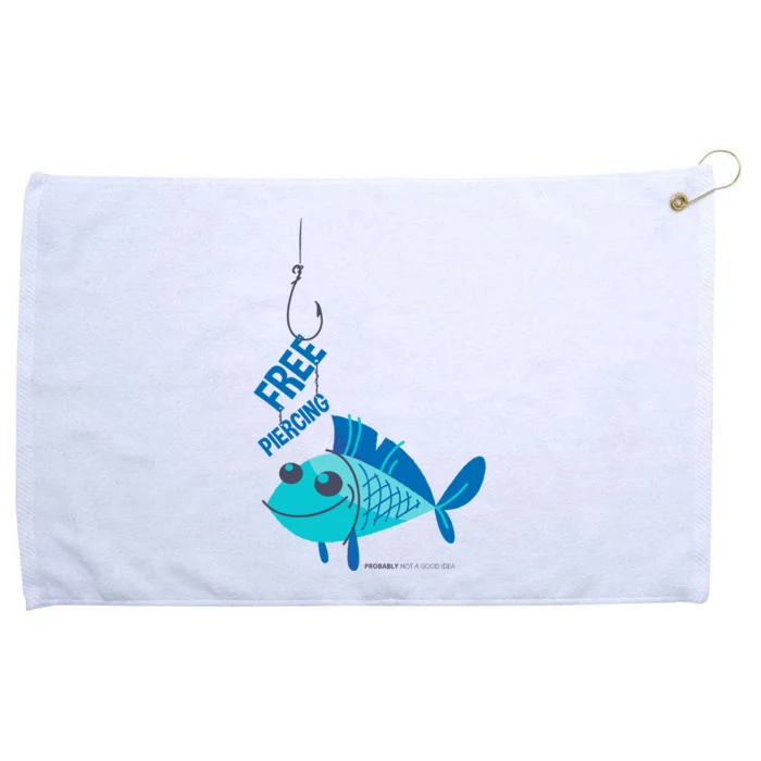 Funny Fish Free Piercing Grommeted Golf Towel