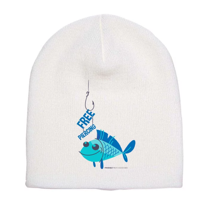 Funny Fish Free Piercing Short Acrylic Beanie