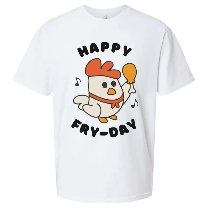 Funny Friday Fried Chicken Sueded Cloud Jersey T-Shirt