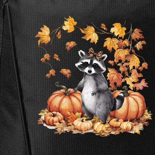 Feral Fall For Raccoon And Pumpkin Spice Lovers City Backpack