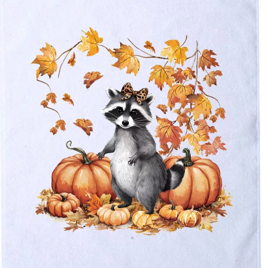 Feral Fall For Raccoon And Pumpkin Spice Lovers Platinum Collection Golf Towel