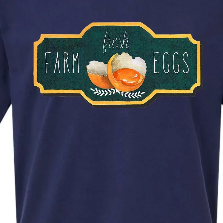 Funny Farm Fresh Eggs Sueded Cloud Jersey T-Shirt