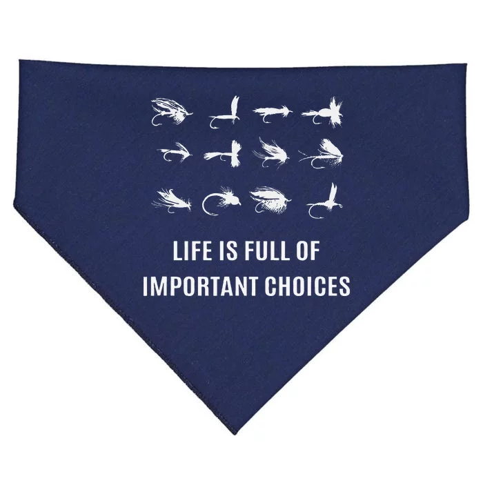 Fly Fishing Fisherman Gift USA-Made Doggie Bandana