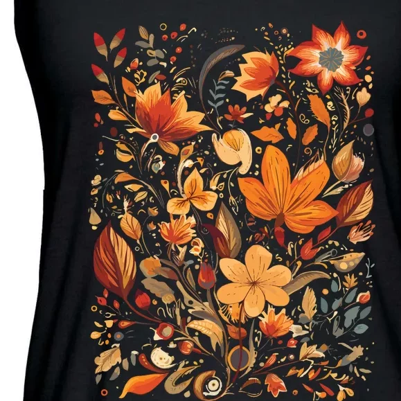 Fall Floral Fall Wildflowers Autumn Ladies Essential Flowy Tank