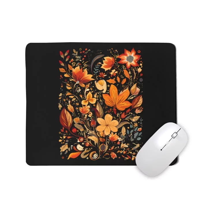 Fall Floral Fall Wildflowers Autumn Mousepad