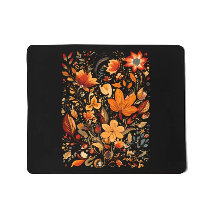 Fall Floral Fall Wildflowers Autumn Mousepad