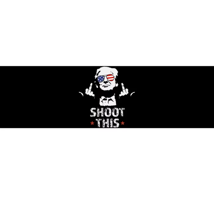 Fight Fight Fight Trump 2024 American Flag Shoot This Bumper Sticker