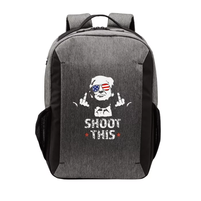 Fight Fight Fight Trump 2024 American Flag Shoot This Vector Backpack