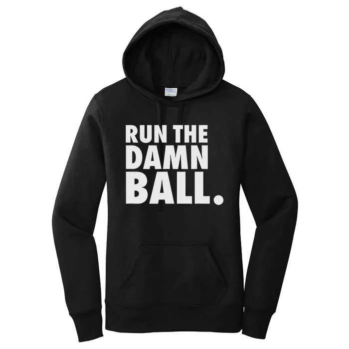 Funny Fantasy Football Run The Damn Ball American Women's Pullover Hoodie