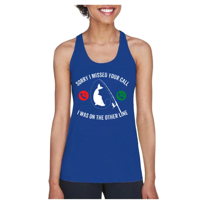 Funny Fishing Family Vacation Gift Women's Racerback Tank