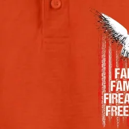 Faith Family Firearms & Freedom American Flag Pro God Guns Dry Zone Grid Performance Polo