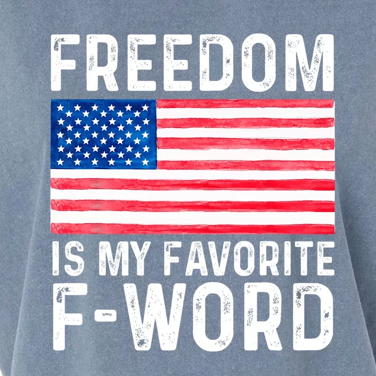 Freedom Favorite F Word America Libertarian Conservative USA Garment-Dyed Women's Muscle Tee