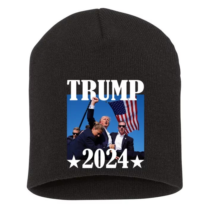 Fight Fight Fight Trump Shot Assassination Attempt 2024 Short Acrylic Beanie