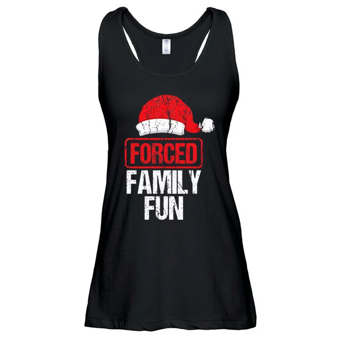 Forced Family Fun Winter Holidays Funny Christmas Ladies Essential Flowy Tank