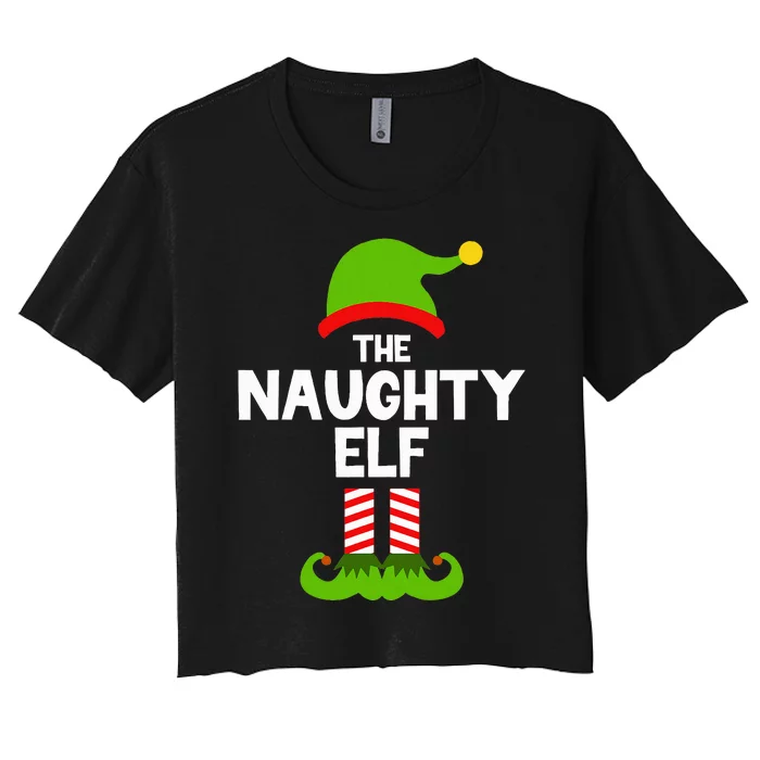 Forced Family Fun Winter Holidays Christmas Women's Crop Top Tee