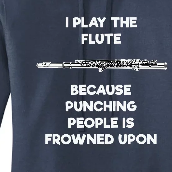 Flute Funny Flute Player Punch Women's Pullover Hoodie