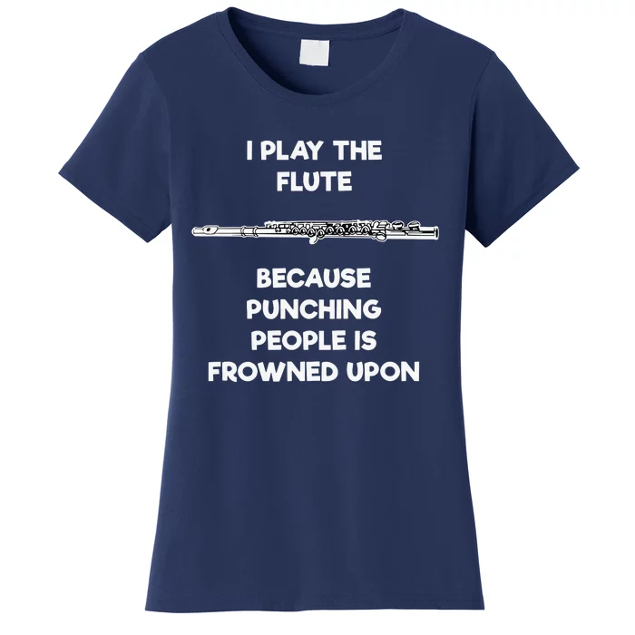 Flute Funny Flute Player Punch Women's T-Shirt