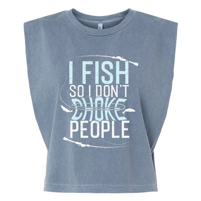 Fishing Funny Fishing Tee Fishing Lover Garment-Dyed Women's Muscle Tee