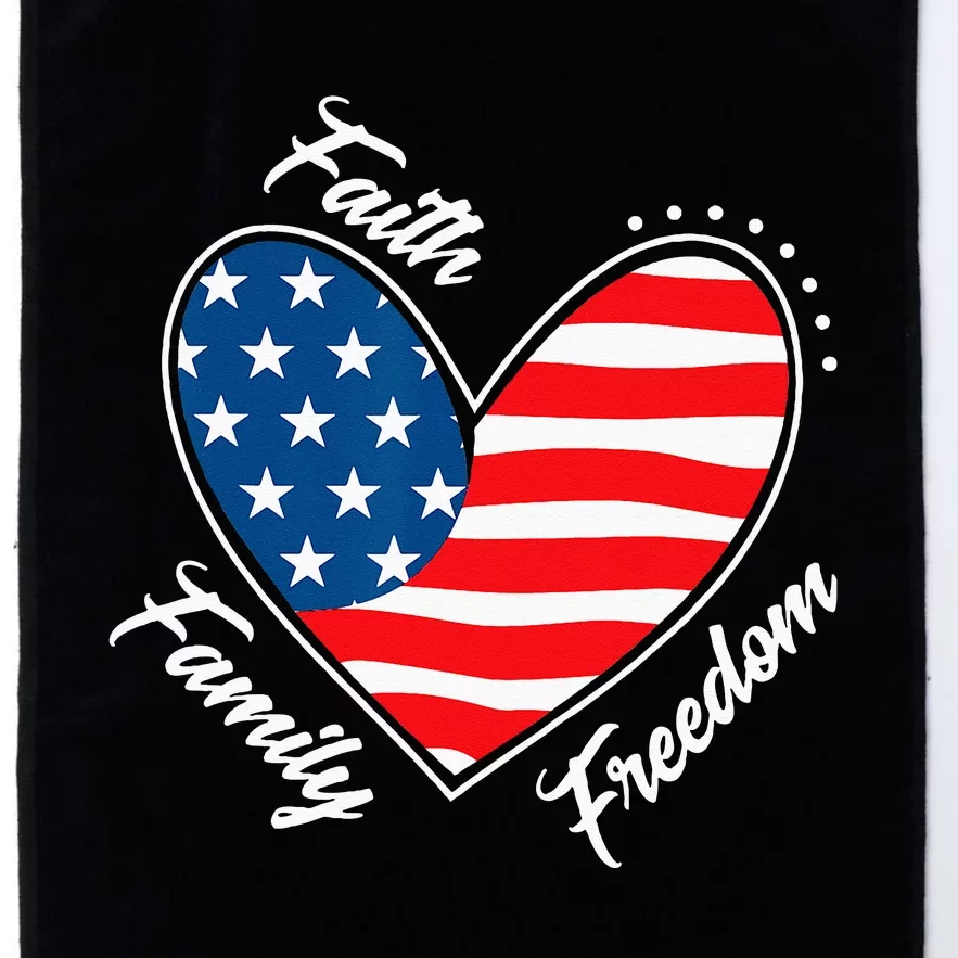 Faith Family Freedom 4th of July Patriotic Platinum Collection Golf Towel