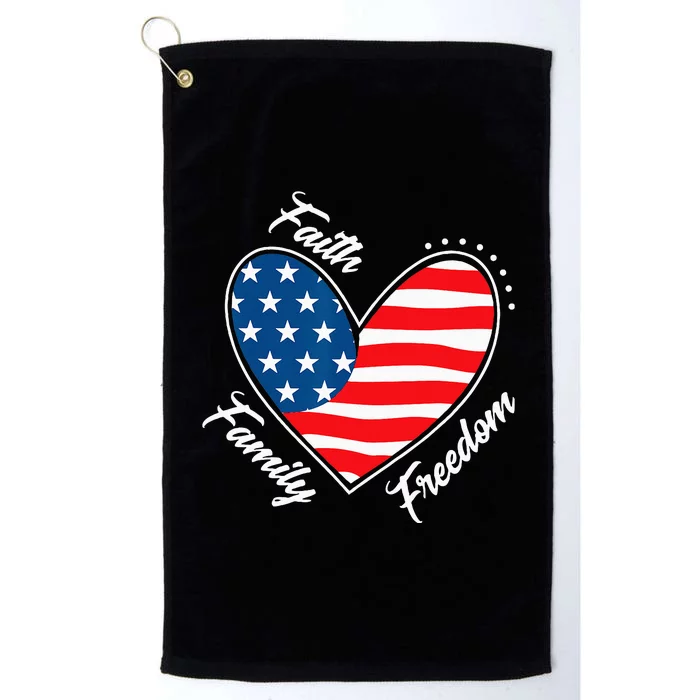 Faith Family Freedom 4th of July Patriotic Platinum Collection Golf Towel