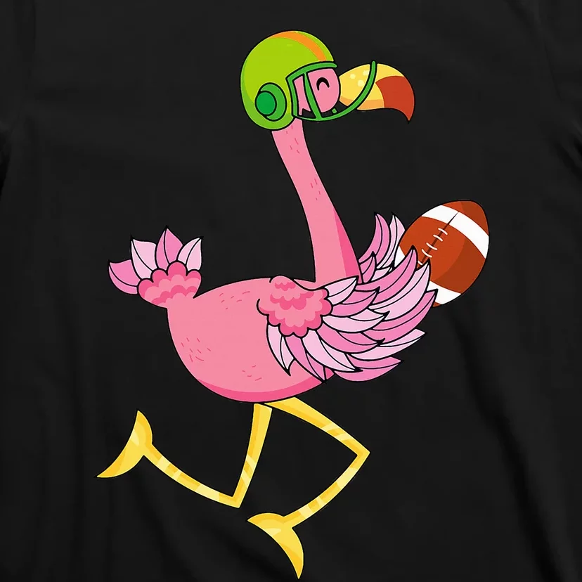 Flamingo Football Flamingo Playing Football T-Shirt