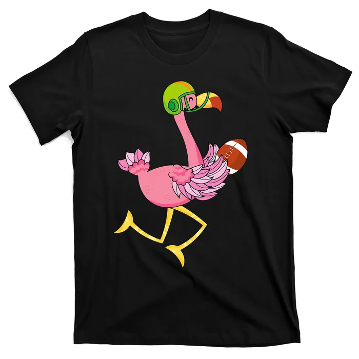 Flamingo Football Flamingo Playing Football T-Shirt