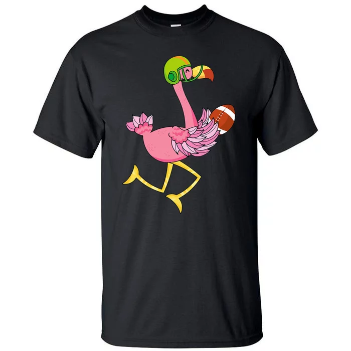 Flamingo Football Flamingo Playing Football Tall T-Shirt