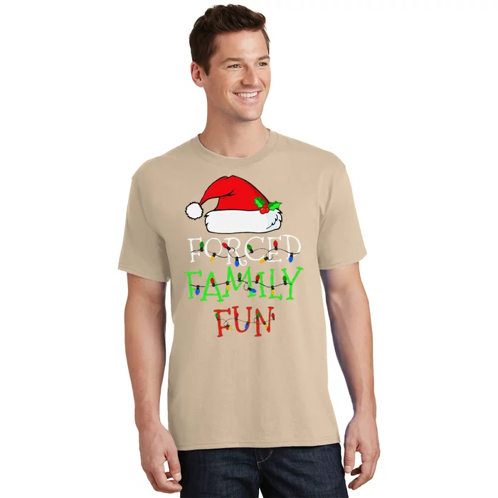 Funny Forced Family Fun Sarcastic Christmas Pajama Family Funny T-Shirt