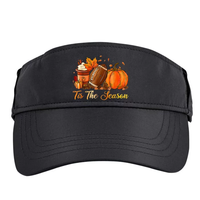 Festive Fall Football Embrace the Pumpkin Spice Season Adult Drive Performance Visor