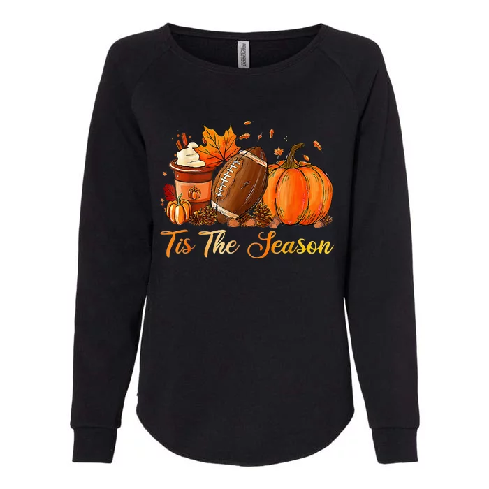 Festive Fall Football Embrace the Pumpkin Spice Season Womens California Wash Sweatshirt