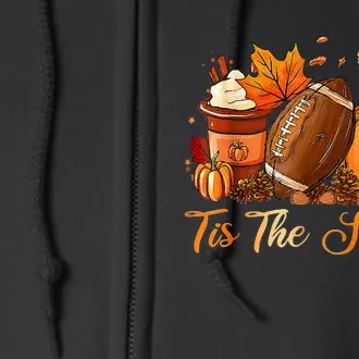 Festive Fall Football Embrace the Pumpkin Spice Season Full Zip Hoodie