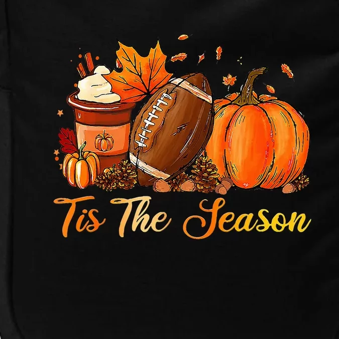 Festive Fall Football Embrace the Pumpkin Spice Season Impact Tech Backpack