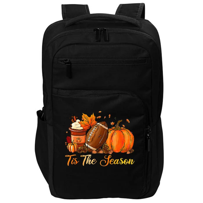 Festive Fall Football Embrace the Pumpkin Spice Season Impact Tech Backpack