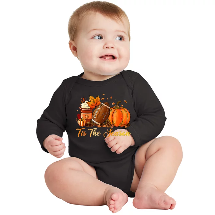 Festive Fall Football Embrace the Pumpkin Spice Season Baby Long Sleeve Bodysuit