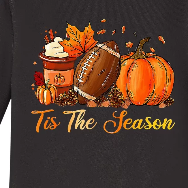 Festive Fall Football Embrace the Pumpkin Spice Season Baby Long Sleeve Bodysuit