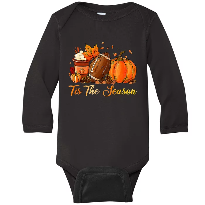 Festive Fall Football Embrace the Pumpkin Spice Season Baby Long Sleeve Bodysuit