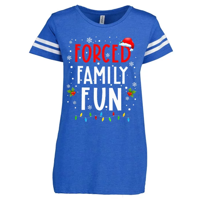 Forced Family Fun Winter Holidays Funny Christmas Enza Ladies Jersey Football T-Shirt