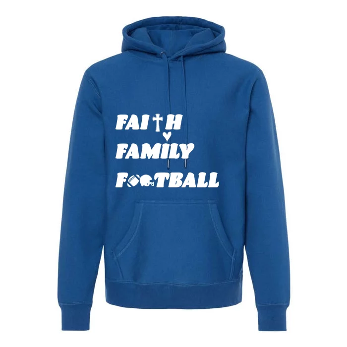 Faith Family Football Premium Hoodie