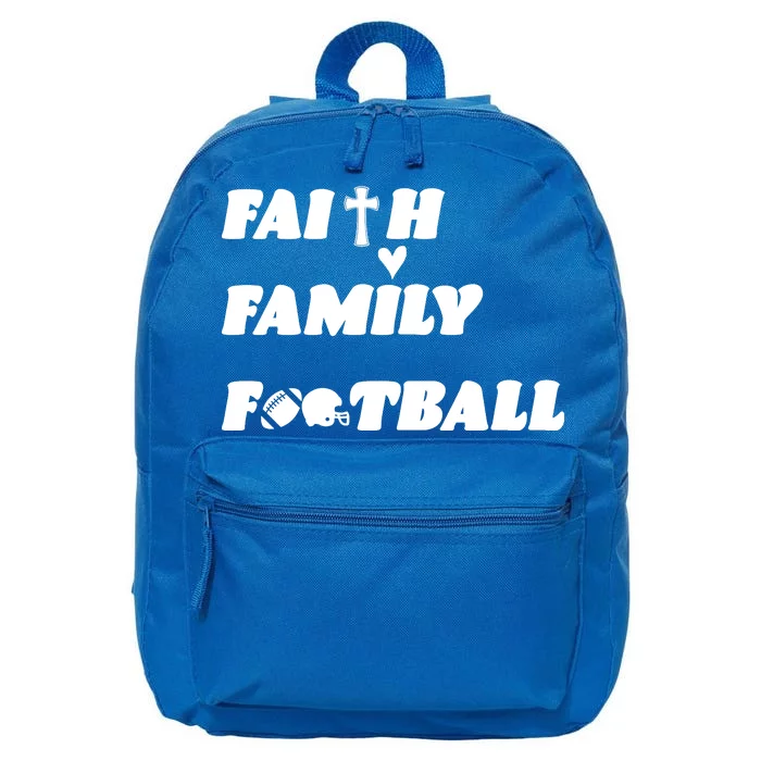 Faith Family Football 16 in Basic Backpack