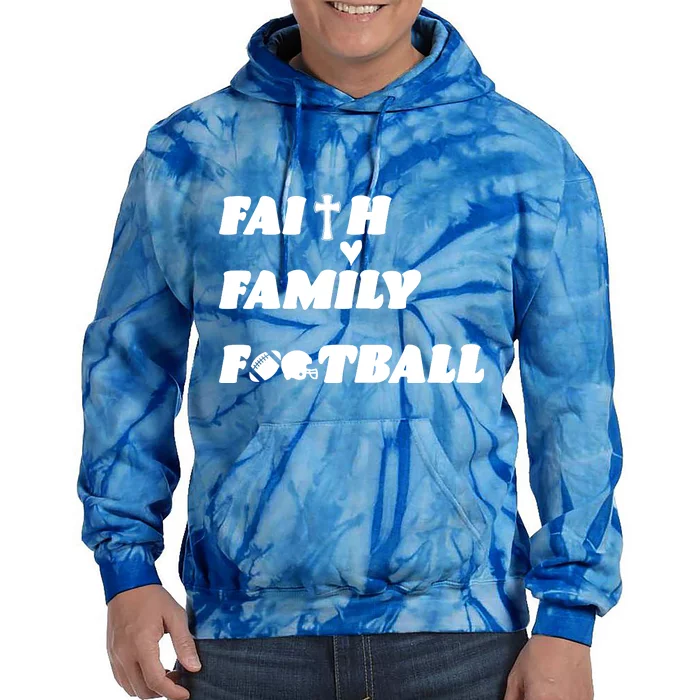 Faith Family Football Tie Dye Hoodie