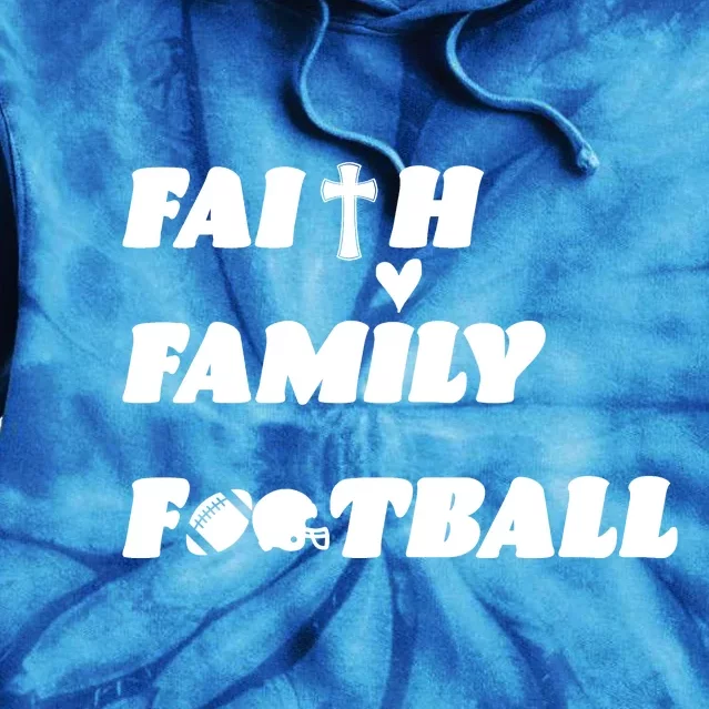 Faith Family Football Tie Dye Hoodie