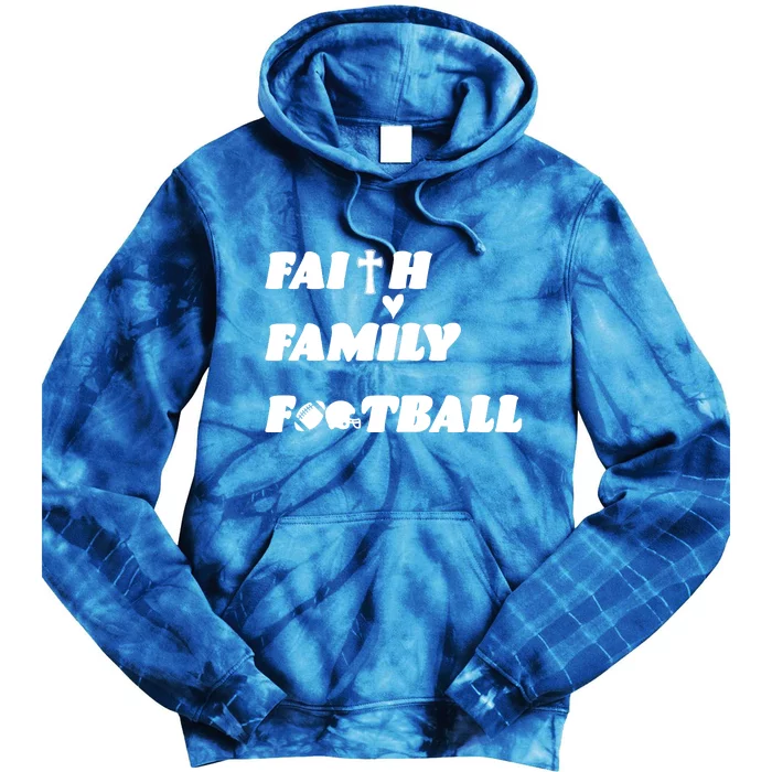 Faith Family Football Tie Dye Hoodie