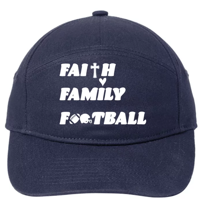 Faith Family Football 7-Panel Snapback Hat